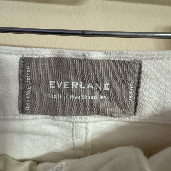 Everlane White High Rise Skinny Jeans Sz 28 - Picture 5 of 6